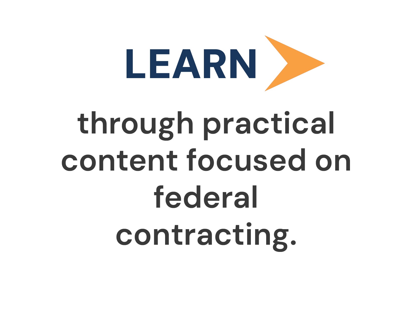 SBP Program How it works 03-2026_Learn Learn through practical content focused on federal contracting.